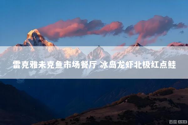 雷克雅未克鱼市场餐厅 冰岛龙虾北极红点鲑