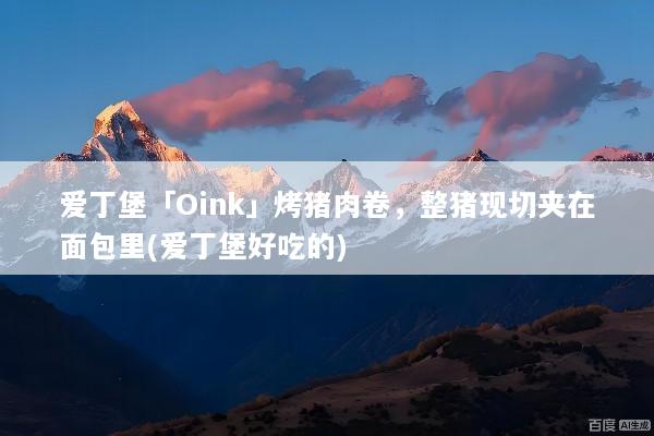 爱丁堡「Oink」烤猪肉卷，整猪现切夹在面包里(爱丁堡好吃的)